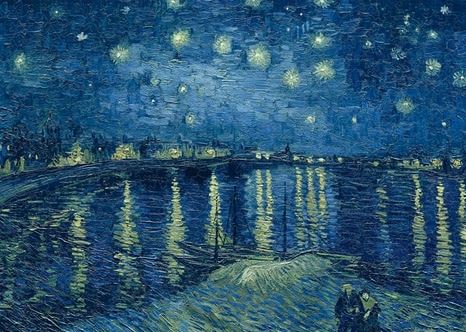 Quebra-Cabeças Van Gogh A Noite Estrelada Sobre o Ródano - 422 Peças